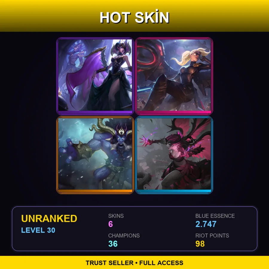 NA | Lv30 | Unranked | 6 Skin | 36 Champ — Traditional Sejuani