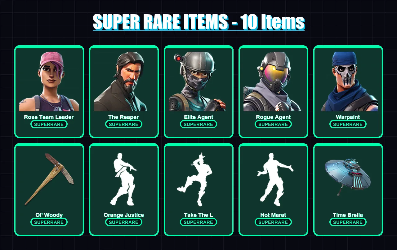 [PC/XBOX/PSN] | Rose Team Leader | The Reaper | Elite Agent | Rogue Agent | Warpaint | 32 skin | 45 pickaxe | 47 emote | 44 glider | Lv756 — Fortnite account