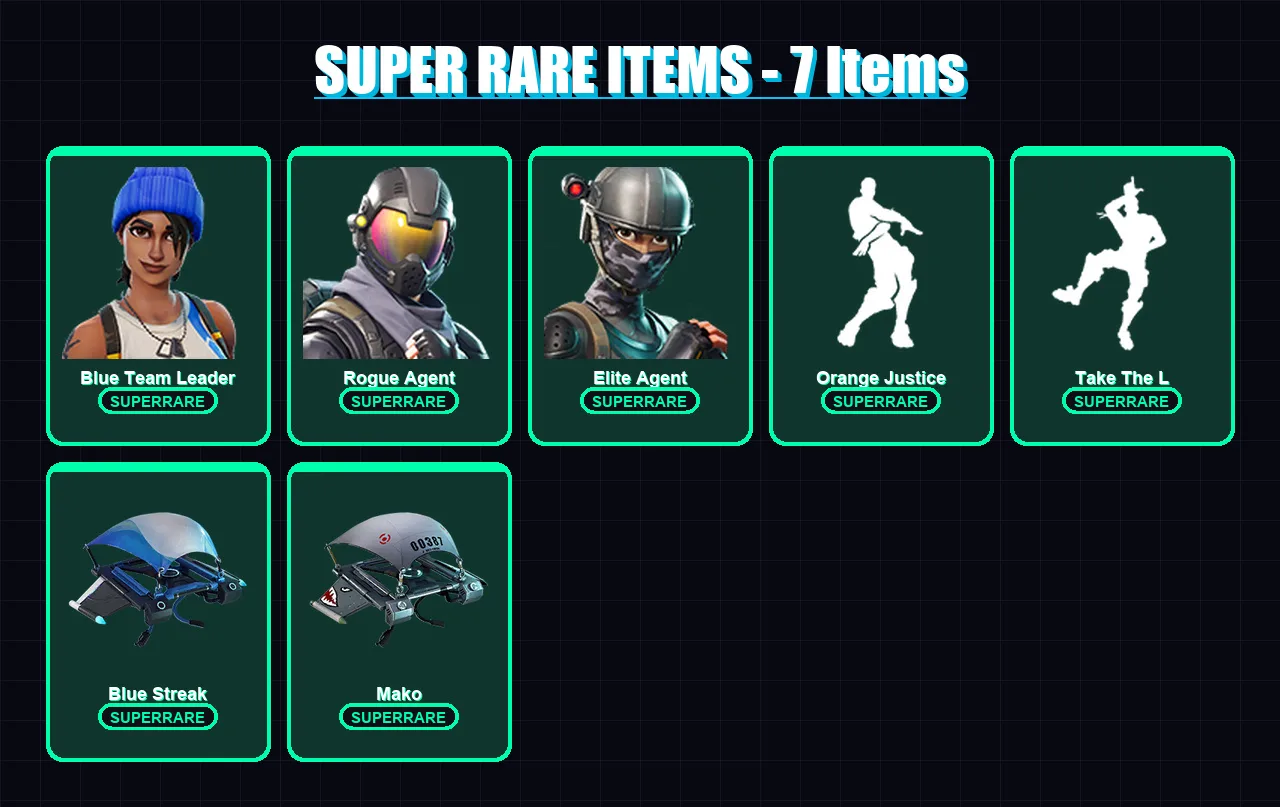 [PC/XBOX] | Blue Team Leader | Rogue Agent | Elite Agent | Deadpool | Midas | 37 skin | 31 pickaxe | 38 emote | 37 glider | Lv575