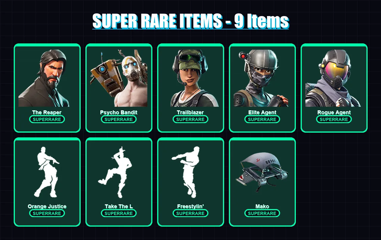 [PC/PSN] | The Reaper | Psycho Bandit | Trailblazer | Elite Agent | Rogue Agent | 39 skin | 36 pickaxe | 67 emote | 46 glider | Lv836