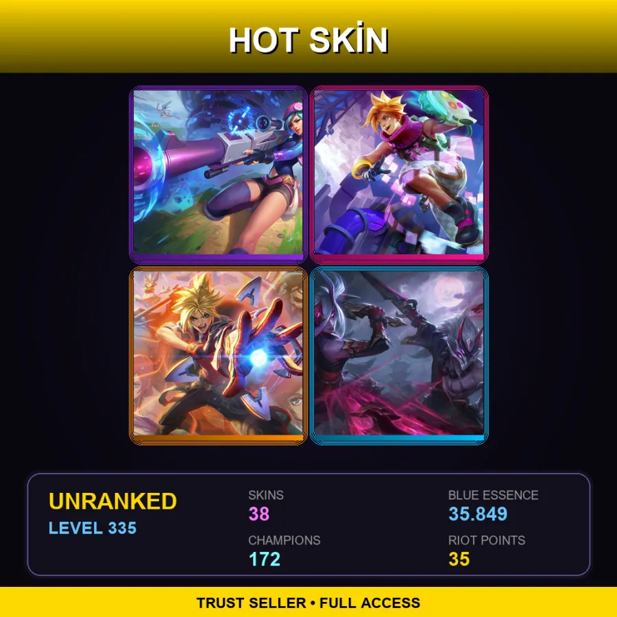 LAN | Lv335 | Unranked | 38 Skin | 172 Champ — Inkshadow Renekton