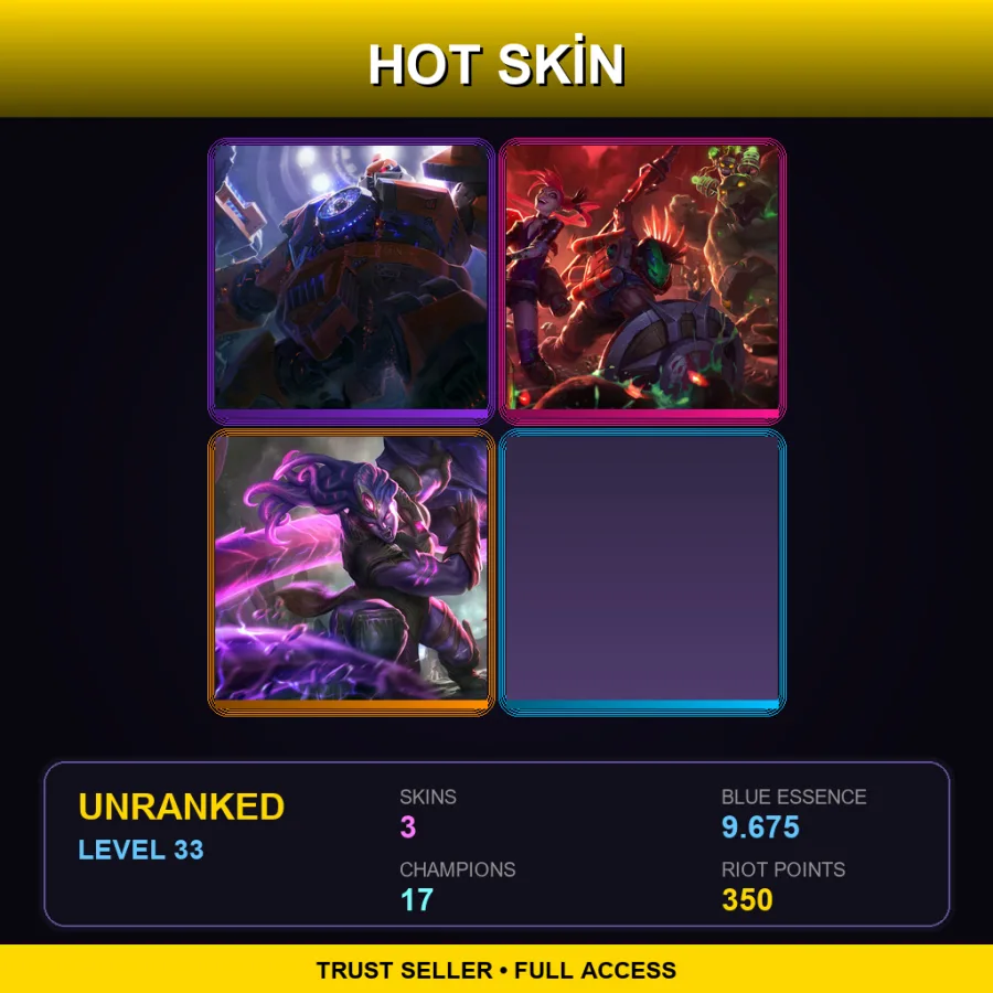 LAN | Lv33 | Unranked | 3 Skin | 17 Champ — Zombie Slayer Pantheon