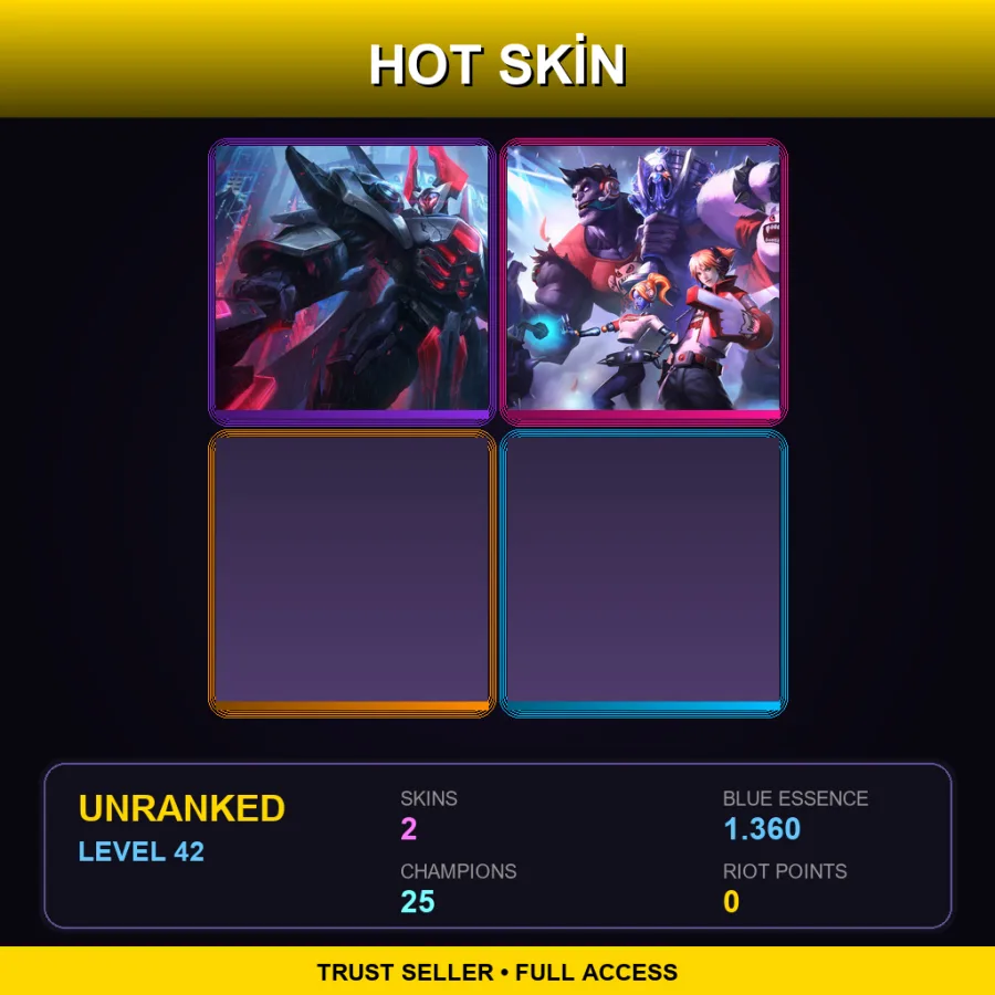 EUW | Lv42 | Unranked | 2 Skin | 25 Champ with Miss Fortune