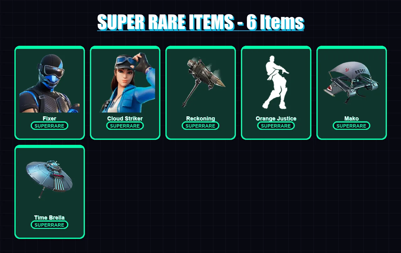 [PS4/PS5/XBOX/PC] | Fixer | Cloud Striker | Rox | Drift | Singularity | 123 skin | 157 pickaxe | 112 emote | 141 glider | Lv1965