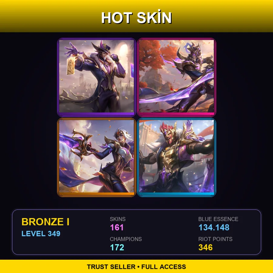 VN | Lv349 | Bronze I | 161 Skin | 172 Champ