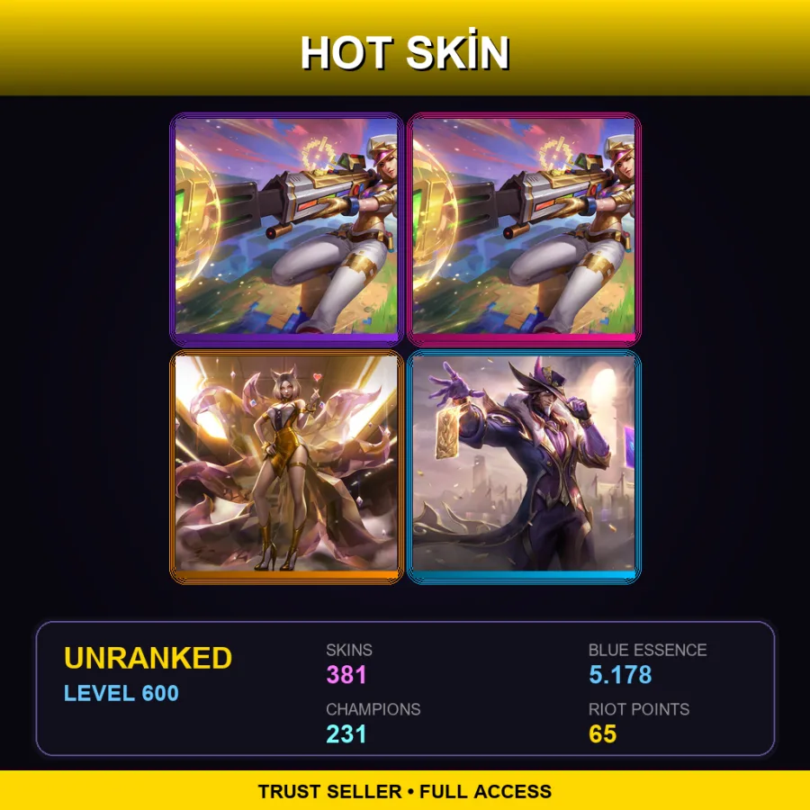 BR | Lv600 | Unranked | 381 Skin | 231 Champ