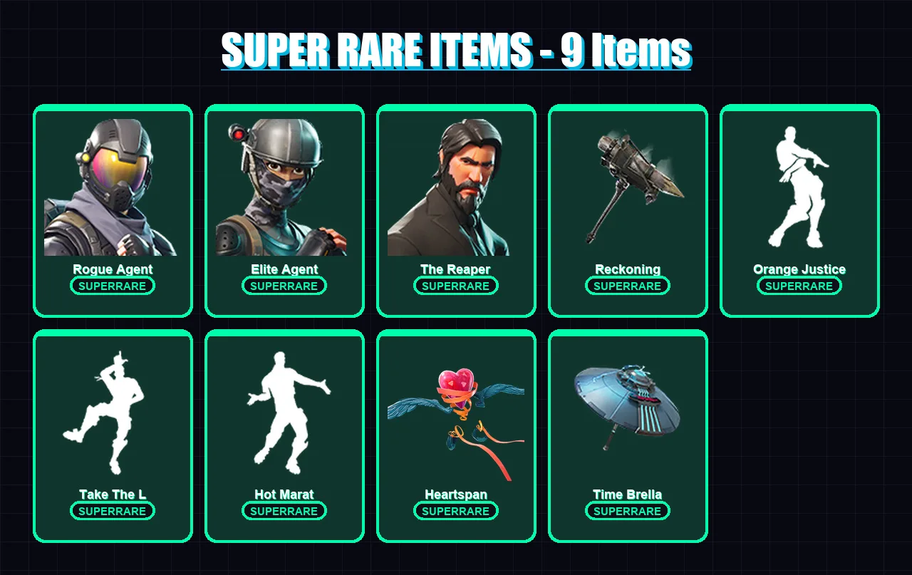 [PC/XBOX/PSN] | Rogue Agent | Elite Agent | The Reaper | Rox | Drift | 95 skin | 93 pickaxe | 105 emote | 107 glider | Lv1402 — Fortnite account