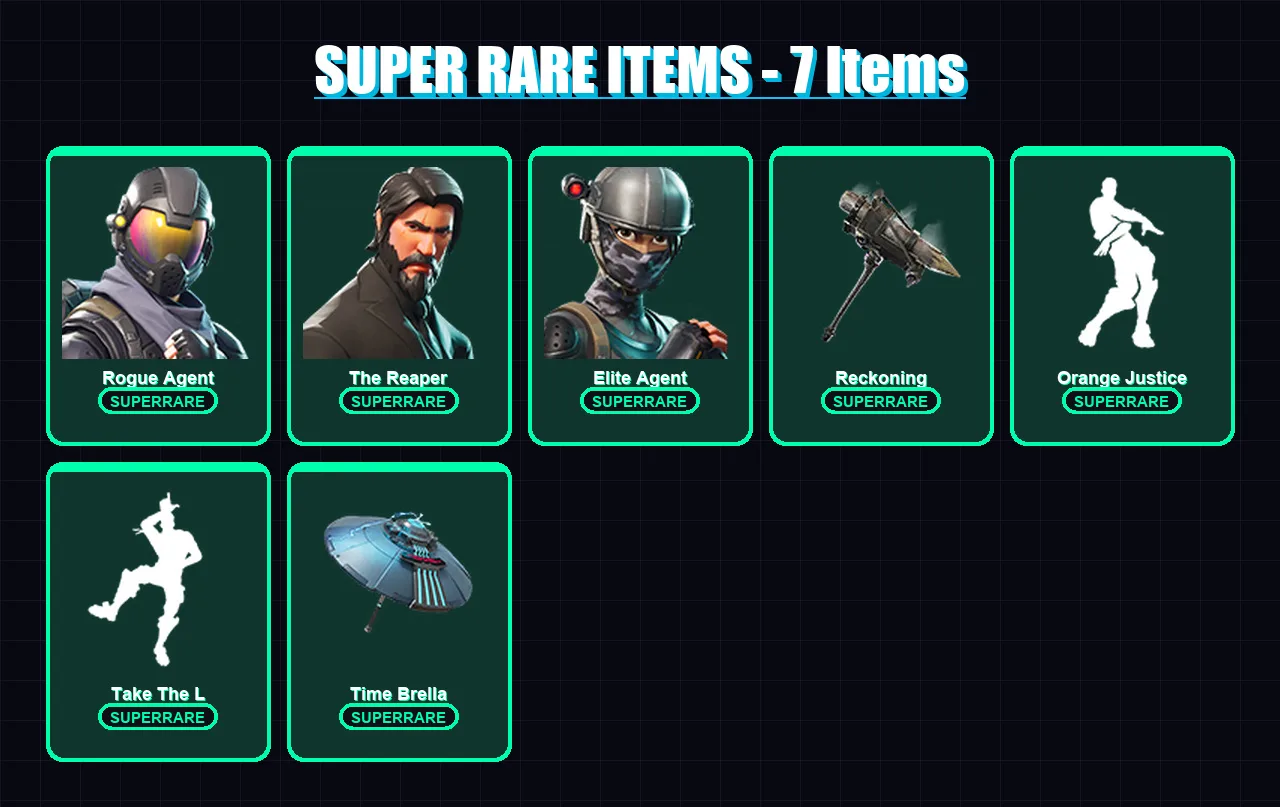 [PC/PSN] | Rogue Agent | The Reaper | Elite Agent | Dark Voyager | Lynx | 33 skin | 40 pickaxe | 47 emote | 32 glider | Lv513 — Fortnite account