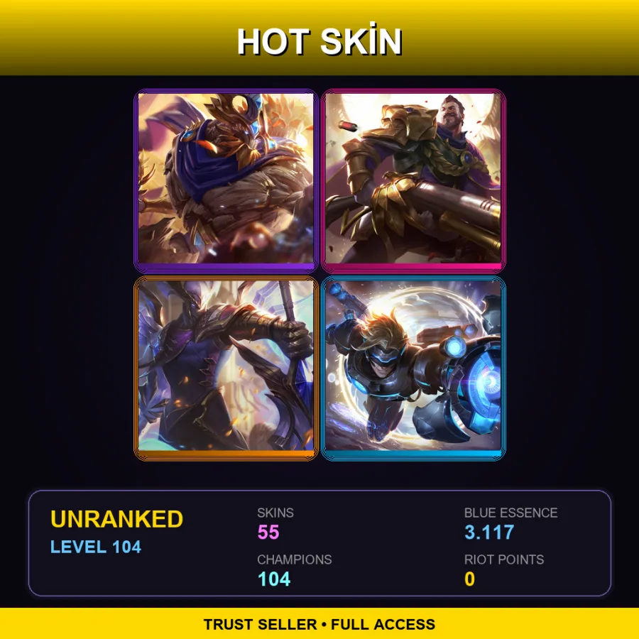 SG | Lv104 | Unranked | 55 Skin | 104 Champ
