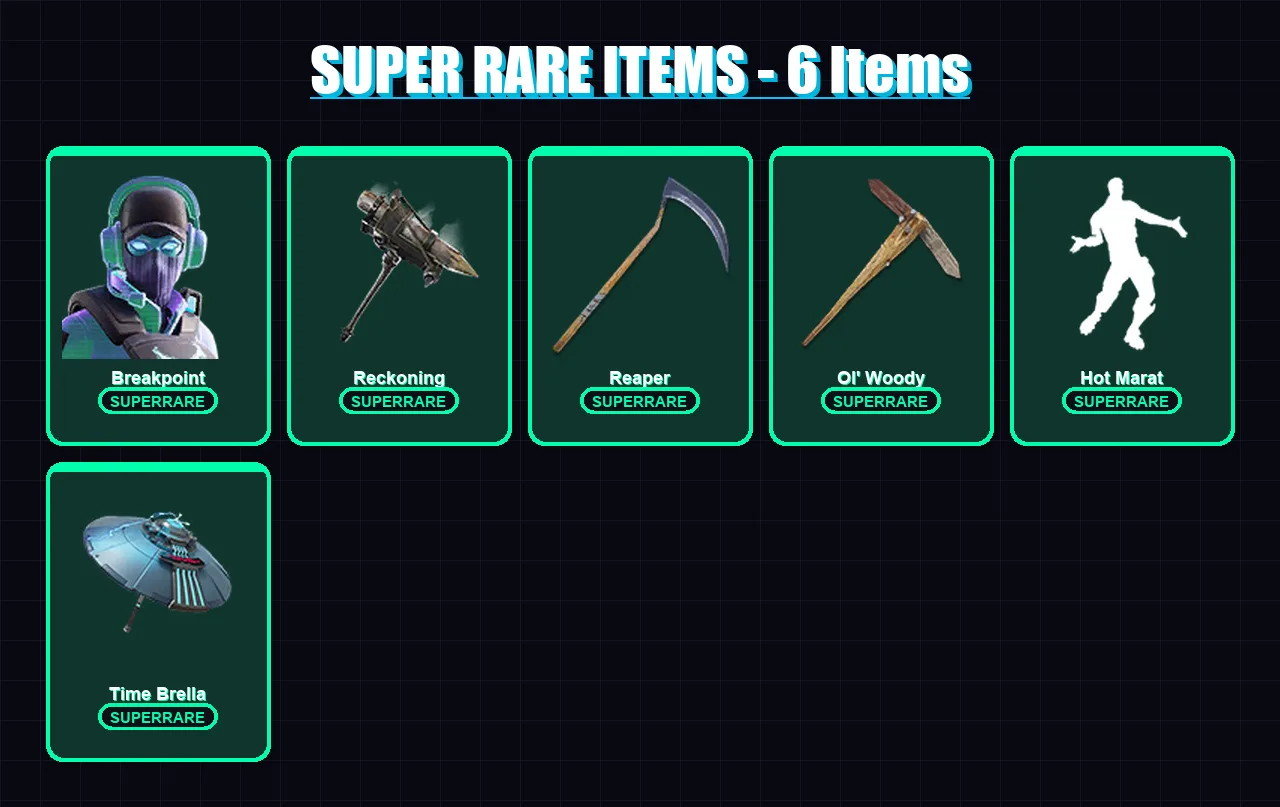 [PC/PSN] | Breakpoint | Singularity | Omegarok | The Prisoner | Zenith | 115 skin | 101 pickaxe | 106 emote | 102 glider | Lv1599