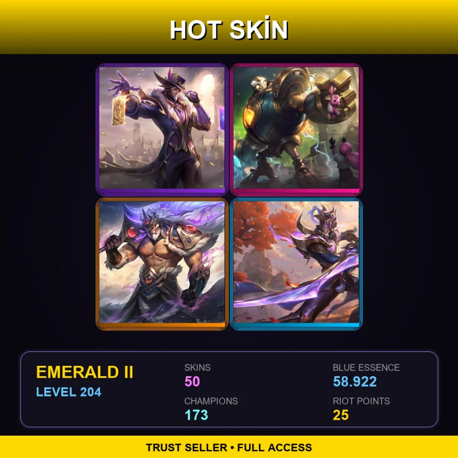 LAS | Lv204 | Emerald II | 50 Skin | 173 Champ