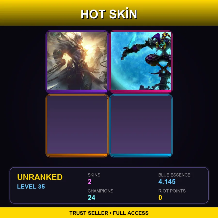 EUNE | Lunar Emperor Thresh | Royal Shaco | 2 Skin | 24 Champ | Lv35