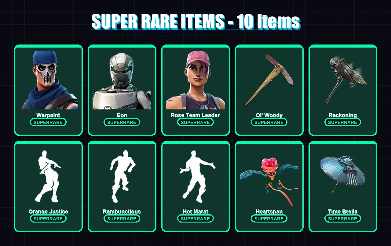 [PC/PSN] | Warpaint | Eon | Rose Team Leader | Mandalorian | Eternal Knight | 102 skin | 120 pickaxe | 127 emote | 109 glider | Lv1889 — Fortnite account