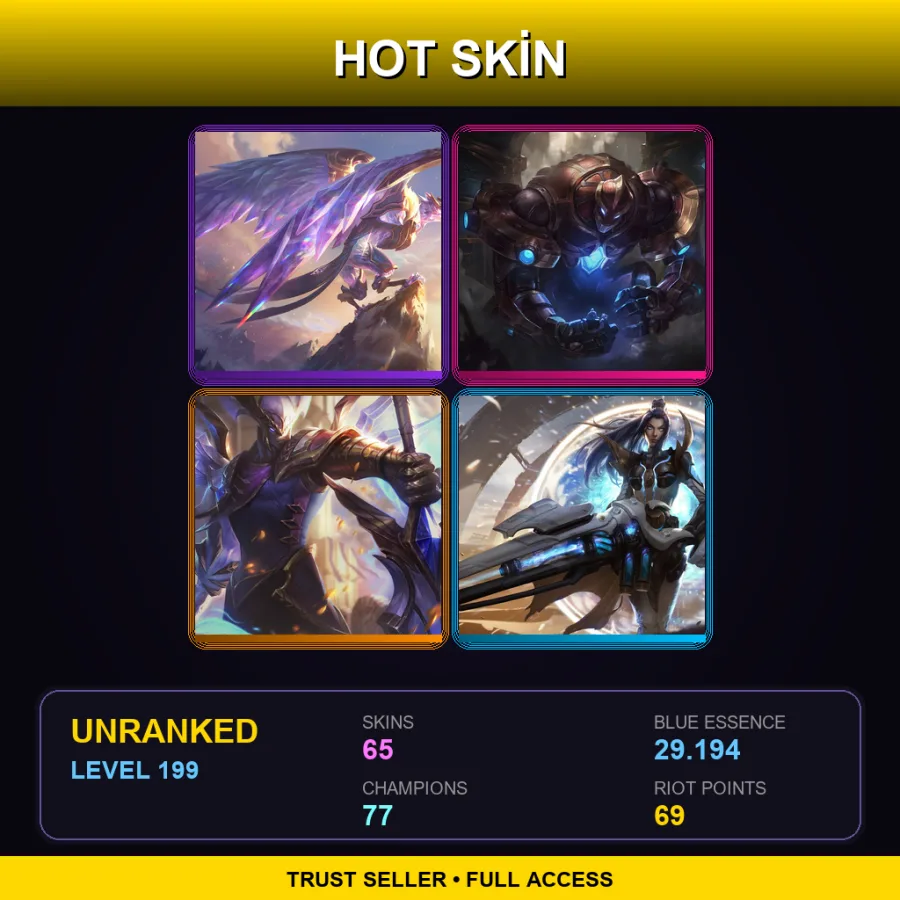 BR | Lv199 | Unranked | 65 Skin | 77 Champ