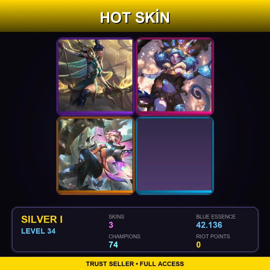 TR | Lv34 | Silver I | 3 Skin | 74 Champ