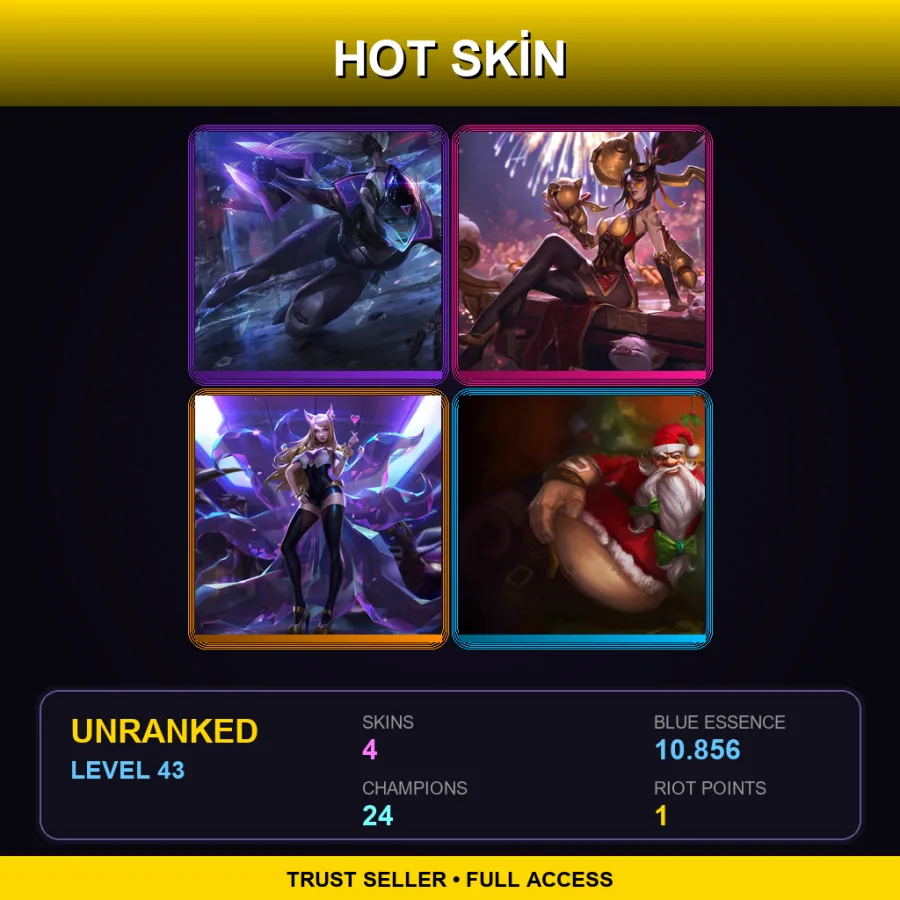 EUW | Lv43 | Unranked | 4 Skin | 24 Champ — Santa Gragas