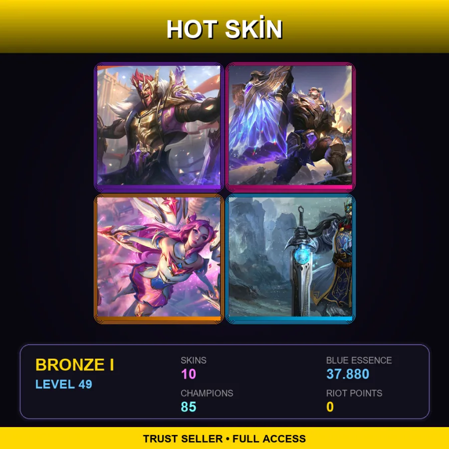 LAN | Lv49 | Bronze I | 10 Skin | 85 Champ