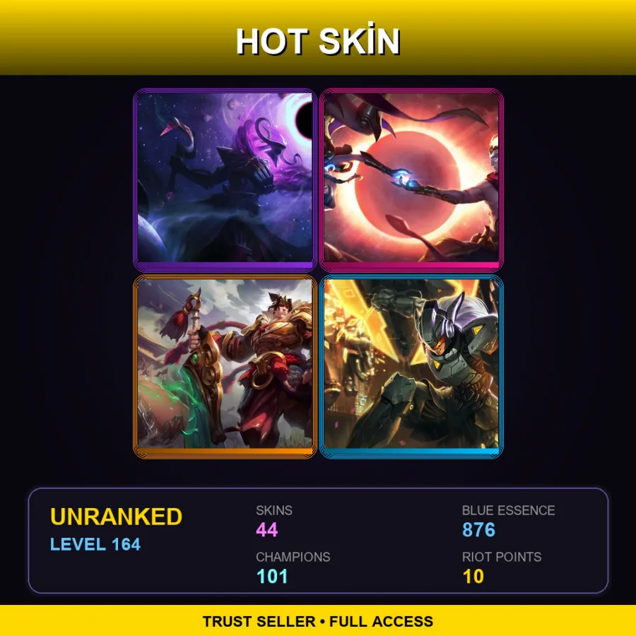 LAS | Lv164 | Unranked | 44 Skin | 101 Champ