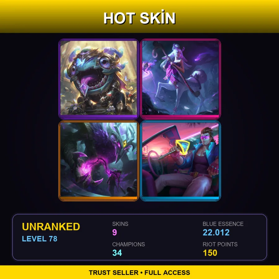 EUW | Lv78 | Unranked | 9 Skin | 34 Champ — Garen Skin 43