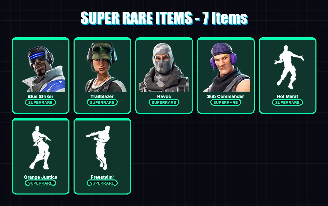 [PS4/PS5/XBOX/PC] | Blue Striker | Trailblazer | Havoc | Sub Commander | Carbide | 25 skin | 16 pickaxe | 25 emote | 20 glider | Lv332