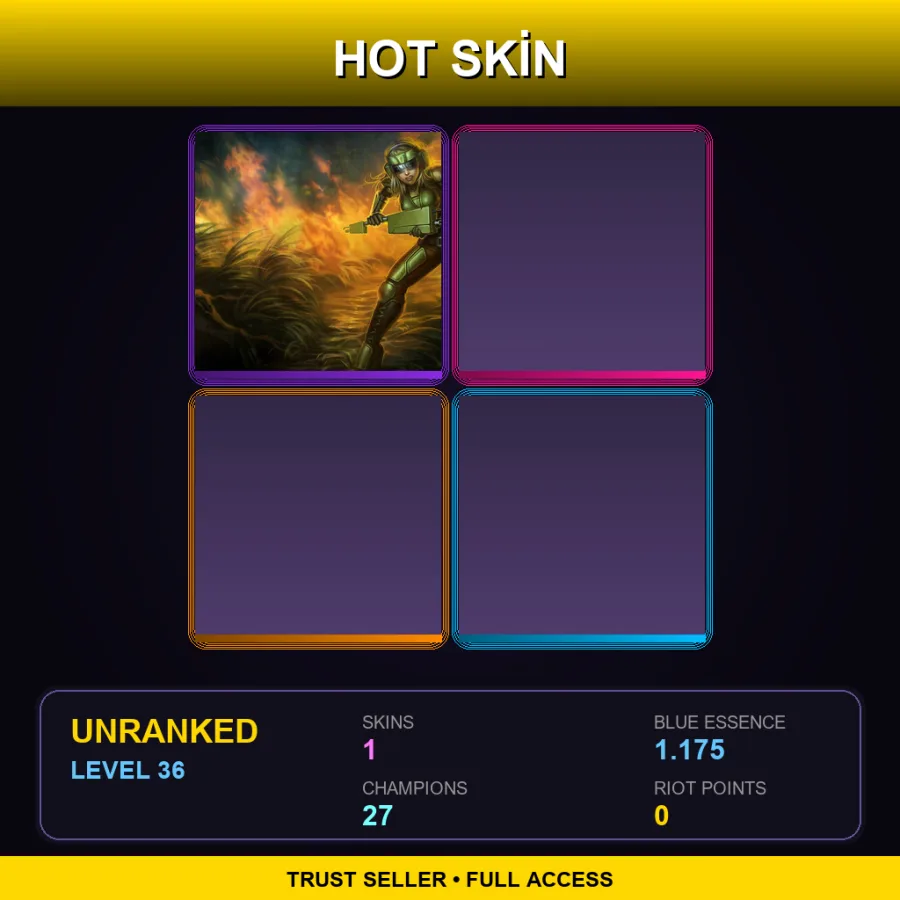 LAN | Lv36 | Unranked | 1 Skin | 27 Champ