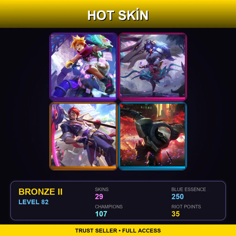 VN | Lv82 | Bronze II | 29 Skin | 107 Champ