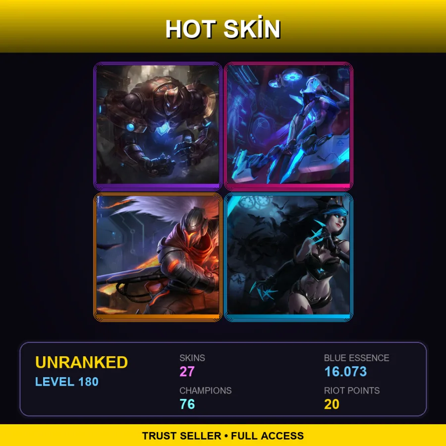 BR | Lv180 | Unranked | 27 Skin | 76 Champ