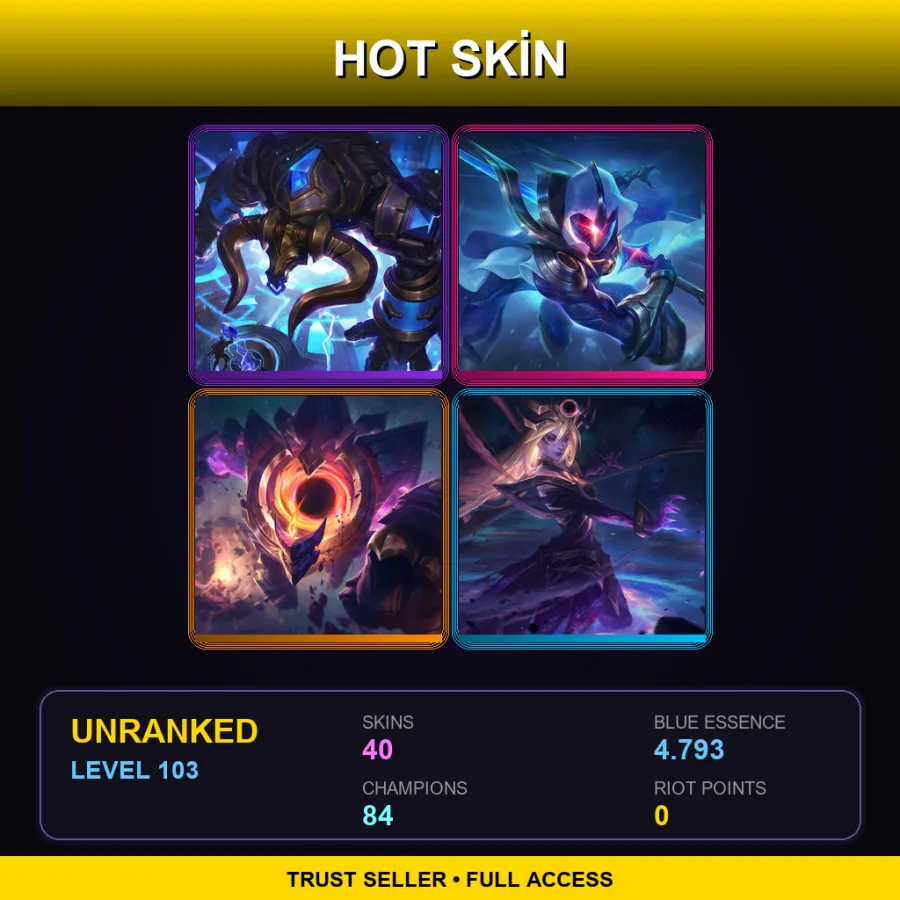 LAS | Lv103 | Unranked | 40 Skin | 84 Champ — Hextech Alistar