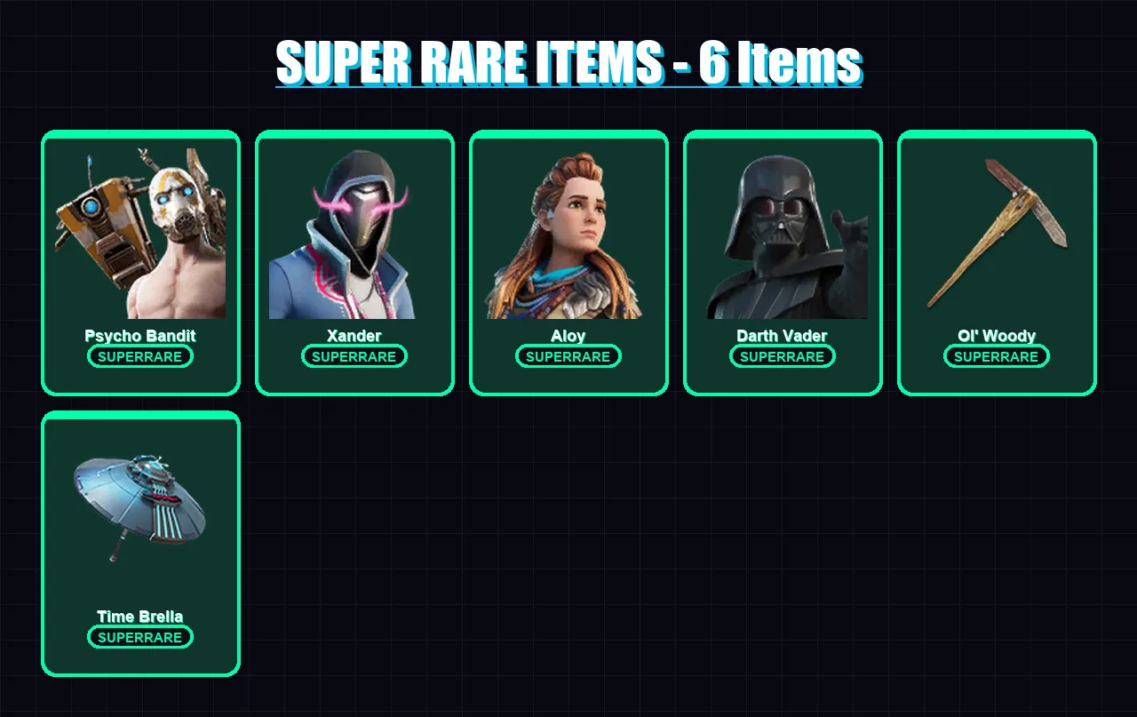 [PC] | Psycho Bandit | Xander | Aloy | Darth Vader | The Origin | 174 skin | 183 pickaxe | 99 emote | 97 glider | Lv1468 — Fortnite account