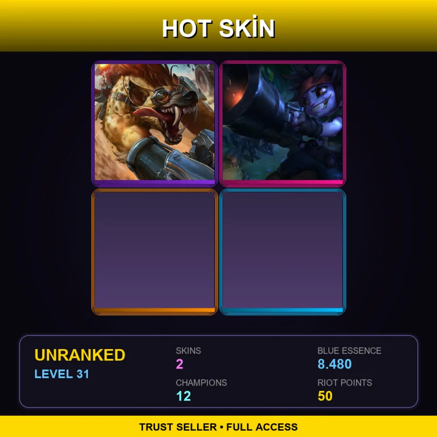 EUW | Lv31 | Unranked | 2 Skin | 12 Champ