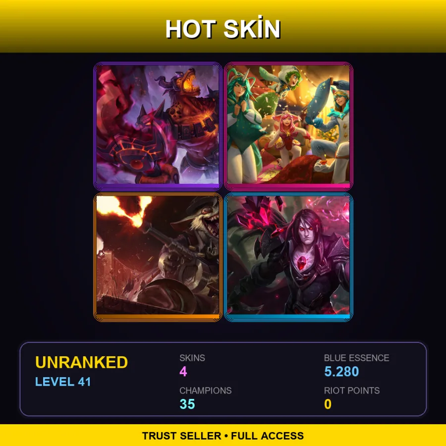 LAS | Lv41 | Unranked | 4 Skin | 35 Champ
