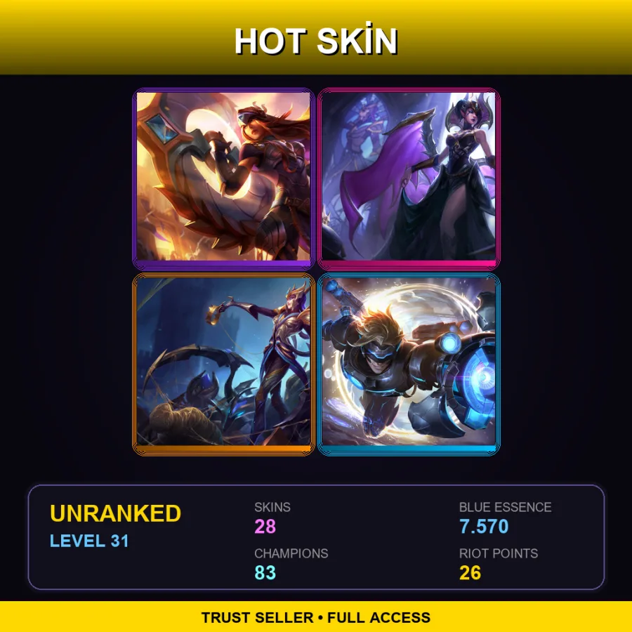 EUNE | Lv31 | Unranked | 28 Skin | 83 Champ
