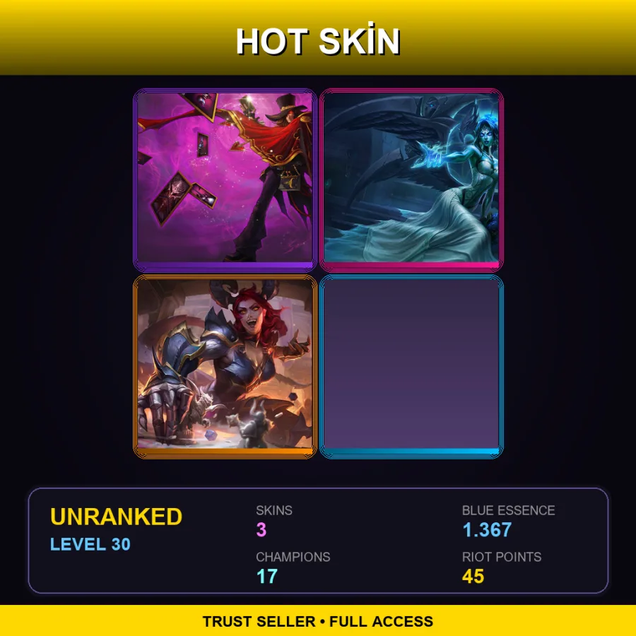 LAN | Lv30 | Unranked | 3 Skin | 17 Champ