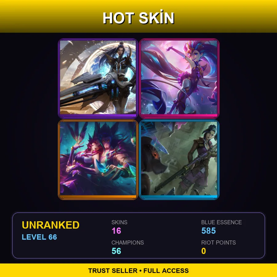 LAN | Lv66 | Unranked | 16 Skin | 56 Champ