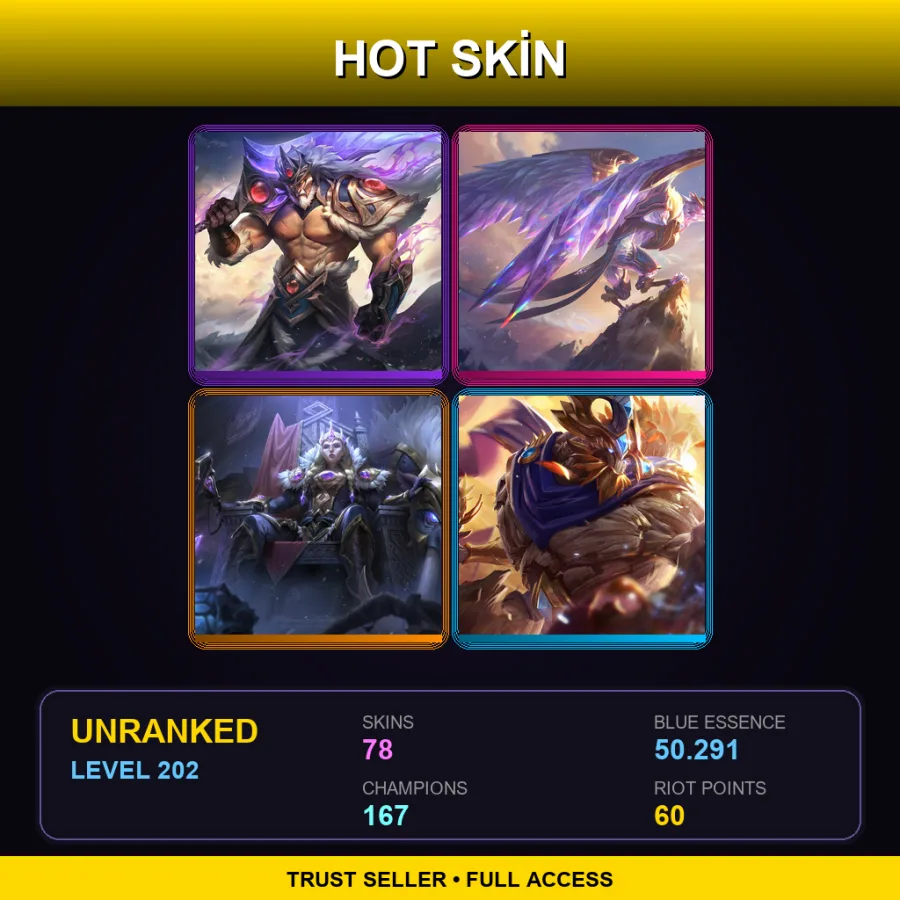 EUW | Lv202 | Unranked | 78 Skin | 167 Champ — Thunder Lord Volibear