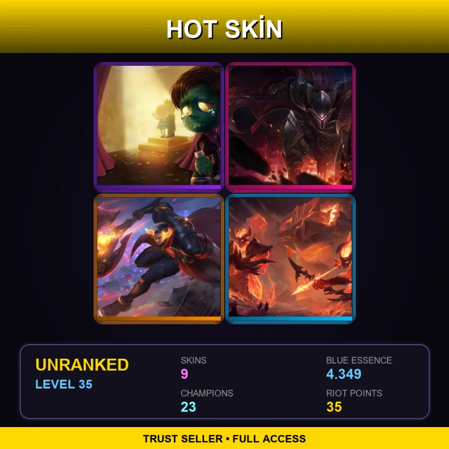 LAS | Lv35 | Unranked | 9 Skin | 23 Champ