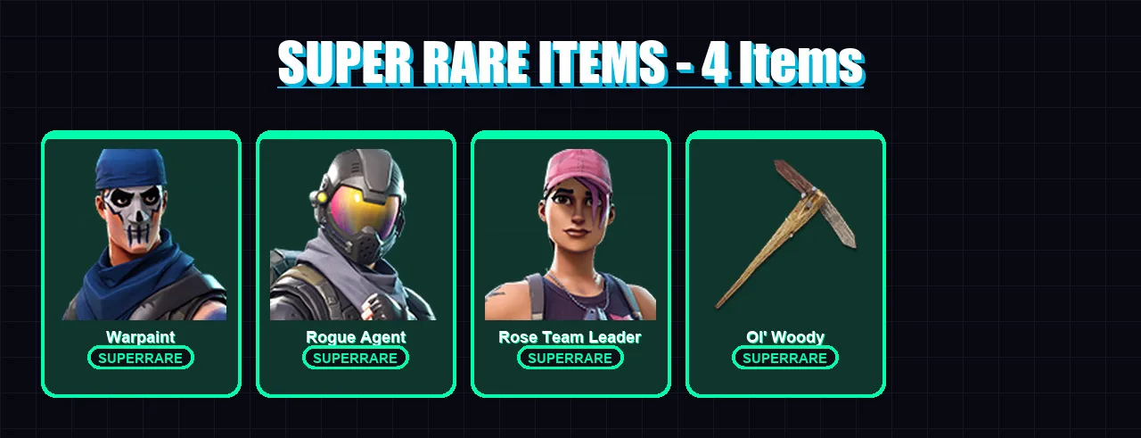 [PS4/PS5/XBOX/PC] | Warpaint | Rogue Agent | Rose Team Leader | Carbide | Gear Specialist Maya | 12 skin | 11 pickaxe | 9 emote | 16 glider | Lv154