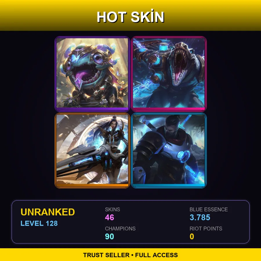SG | Lv128 | Unranked | 46 Skin | 90 Champ — Sherwood Forest Ashe