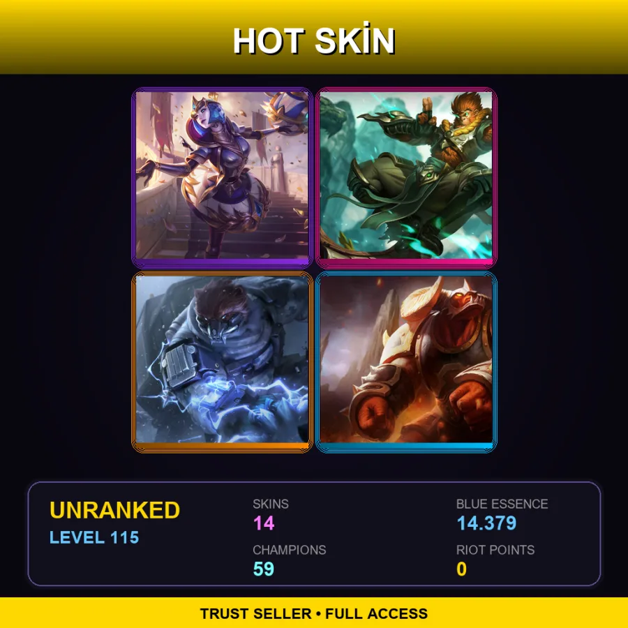 BR | Lv115 | Unranked | 14 Skin | 59 Champ