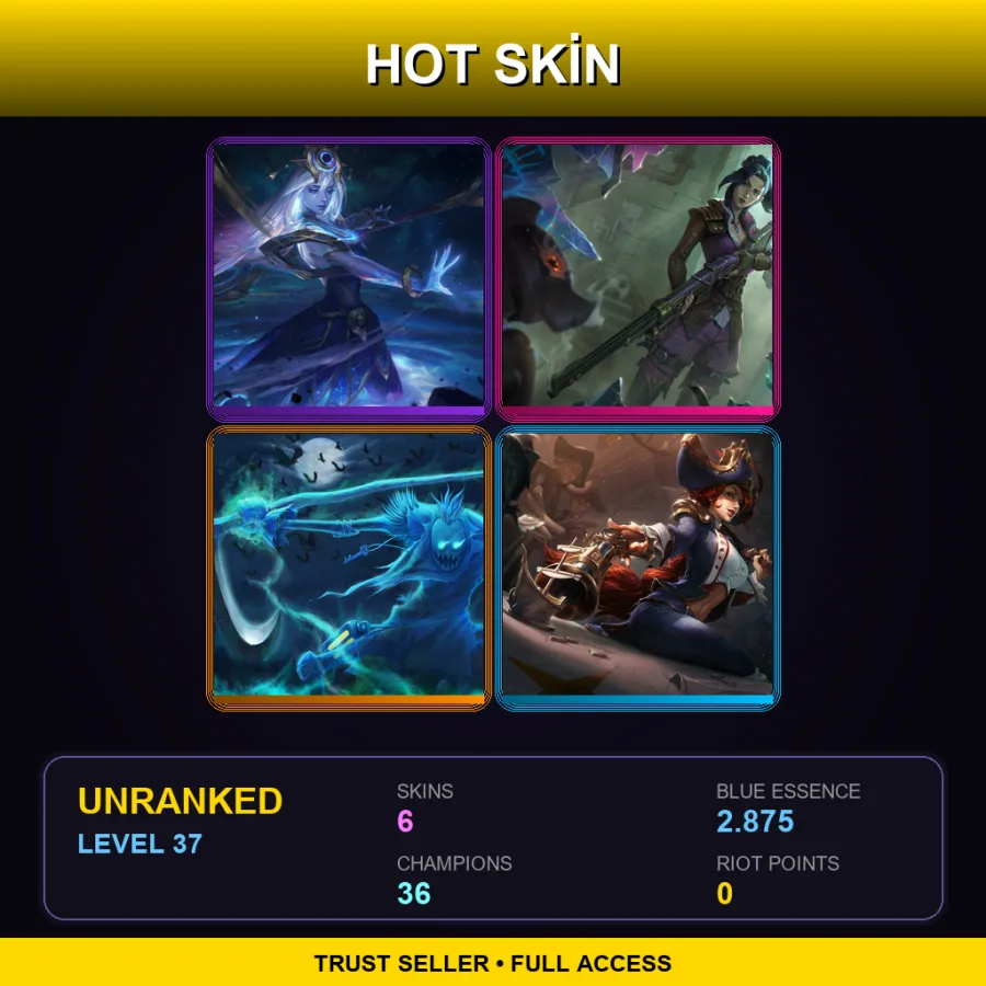 EUNE | Lv37 | Unranked | 6 Skin | 36 Champ