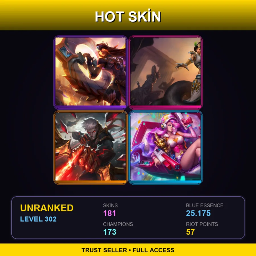 BR | Lv302 | Unranked | 181 Skin | 173 Champ — Pulsefire Ezreal