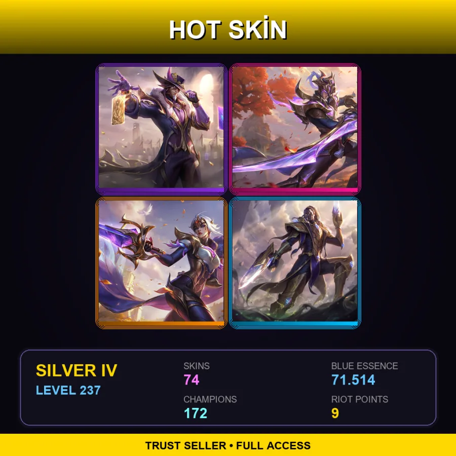 VN | Lv237 | Silver IV | 74 Skin | 172 Champ