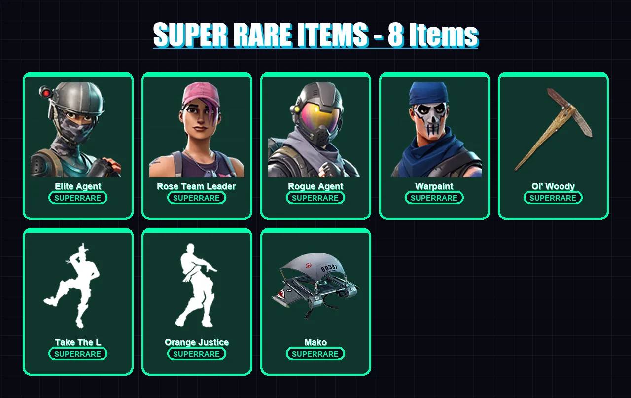[PC/XBOX/PSN] | Elite Agent | Rose Team Leader | Rogue Agent | Warpaint | Drift | 39 skin | 74 pickaxe | 43 emote | 51 glider | Lv811 — Fortnite account