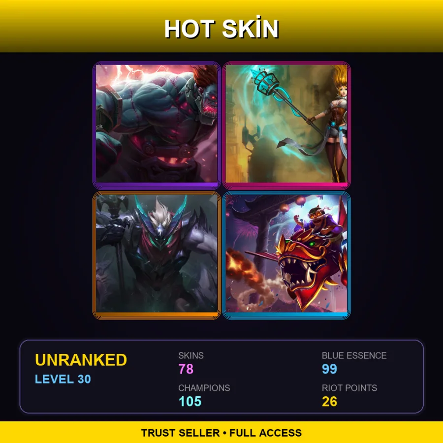 EUW | Lv30 | Unranked | 78 Skin | 105 Champ — Dragon Knight Mordekaiser