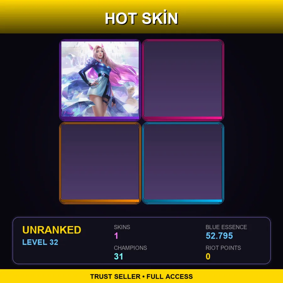 EUW | Lv32 | Unranked | 1 Skin | 31 Champ