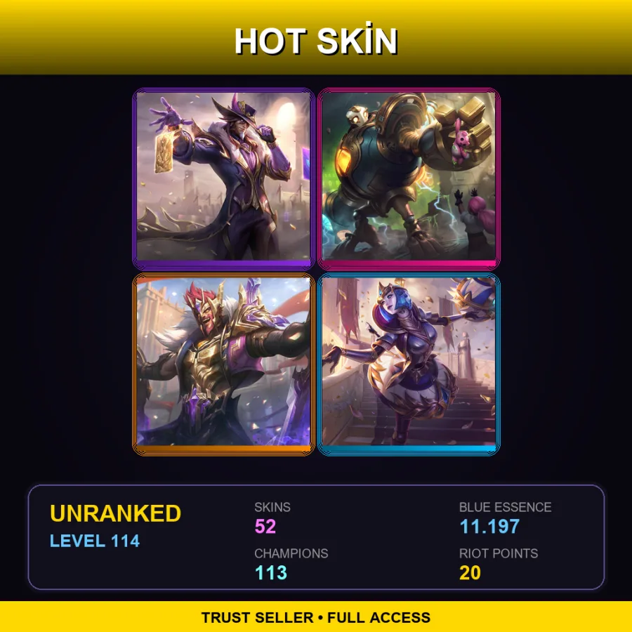 SG | Lv114 | Unranked | 52 Skin | 113 Champ — Boneclaw Shyvana