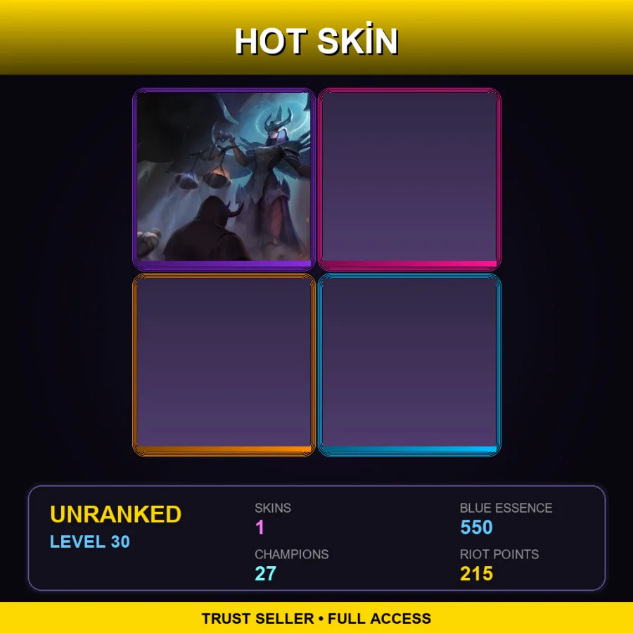 EUNE | Judgment Kayle | 1 Skin | 27 Champ | Lv30
