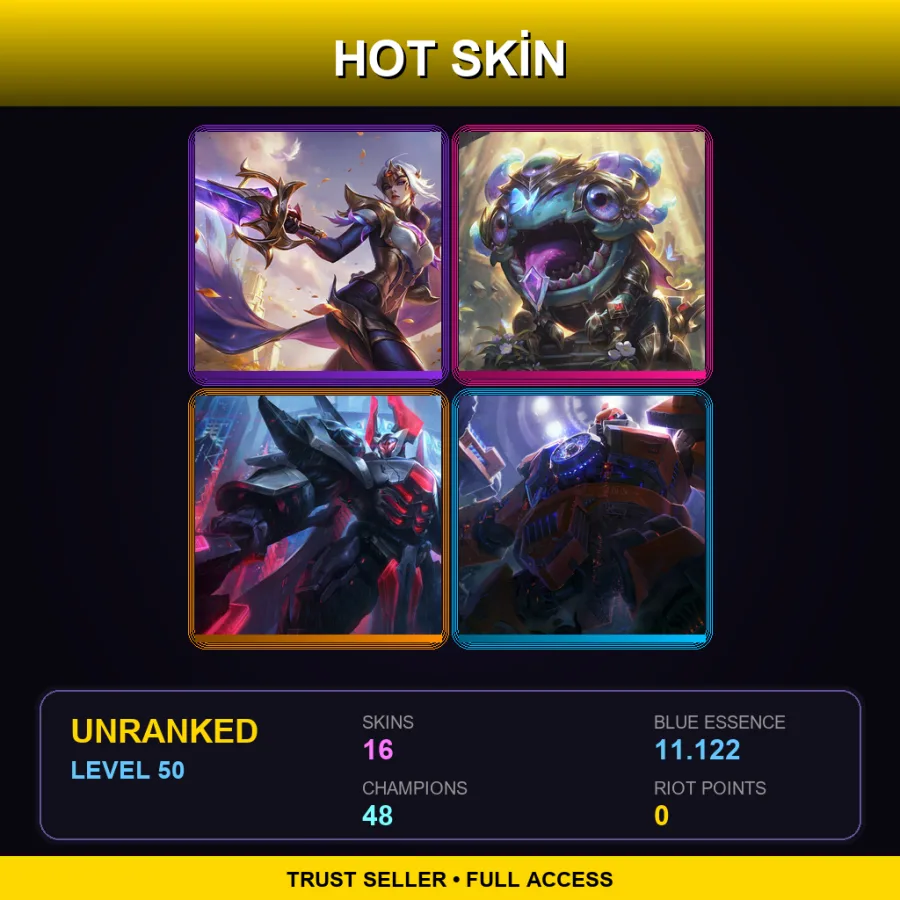 BR | Lv50 | Unranked | 16 Skin | 48 Champ