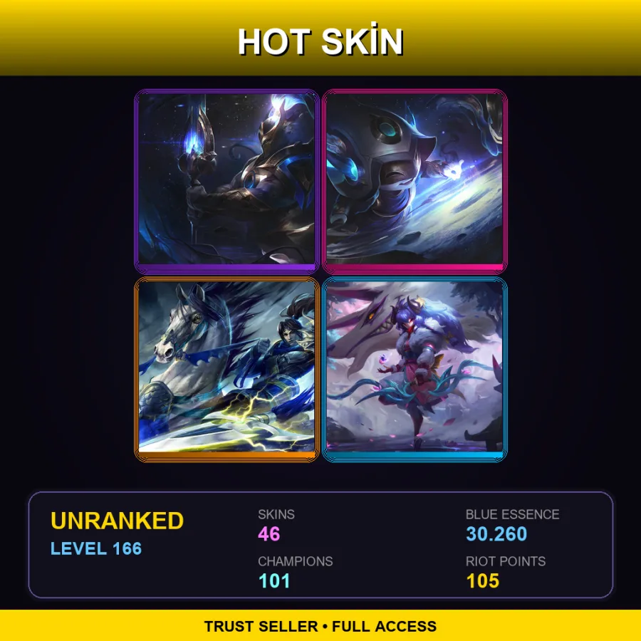 TR | Lv166 | Unranked | 46 Skin | 101 Champ — Shiba Yuumi