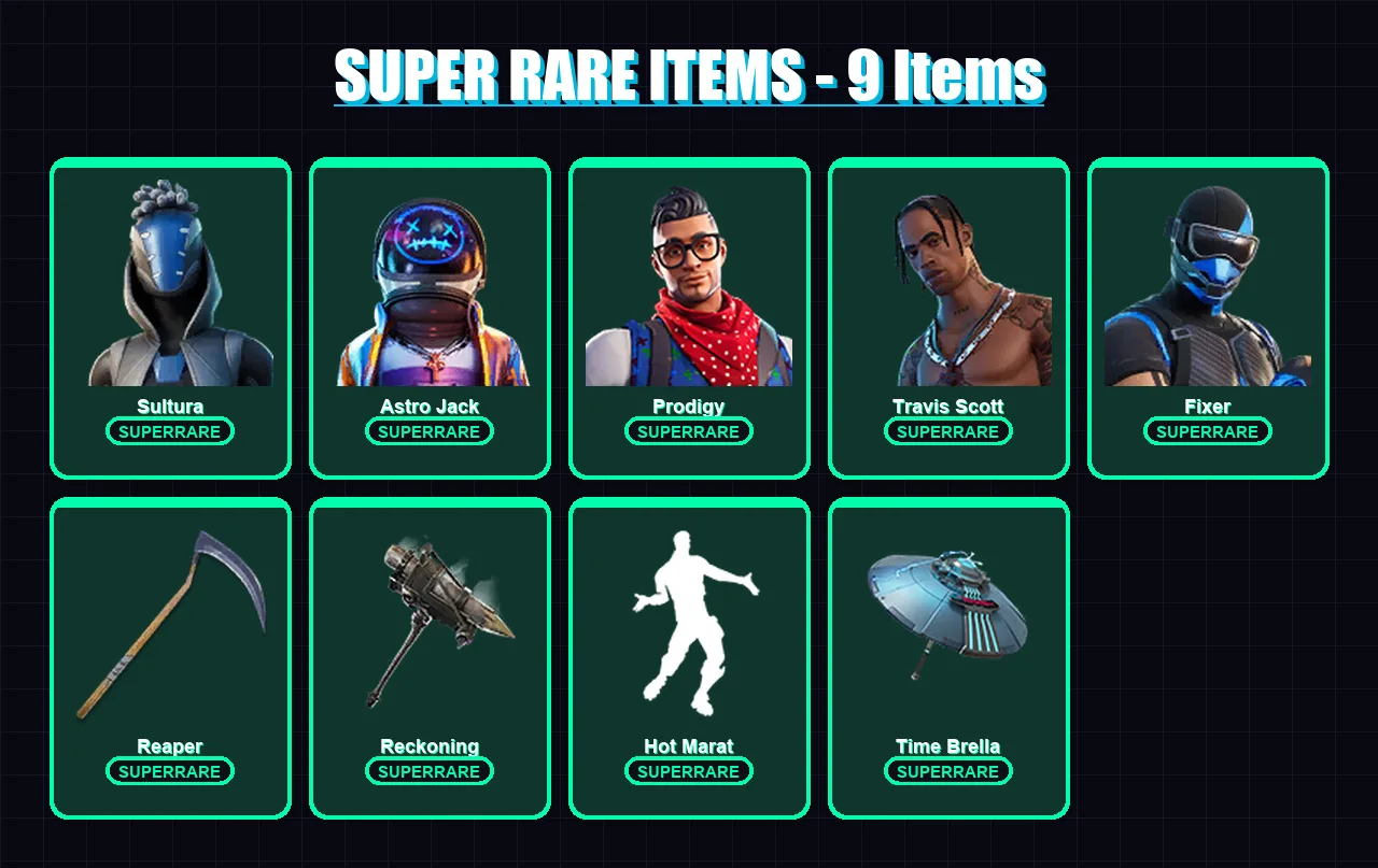 [PS4/PS5/PC] | Sultura | Astro Jack | Prodigy | Travis Scott | Fixer | 117 skin | 135 pickaxe | 93 emote | 118 glider | Lv2135